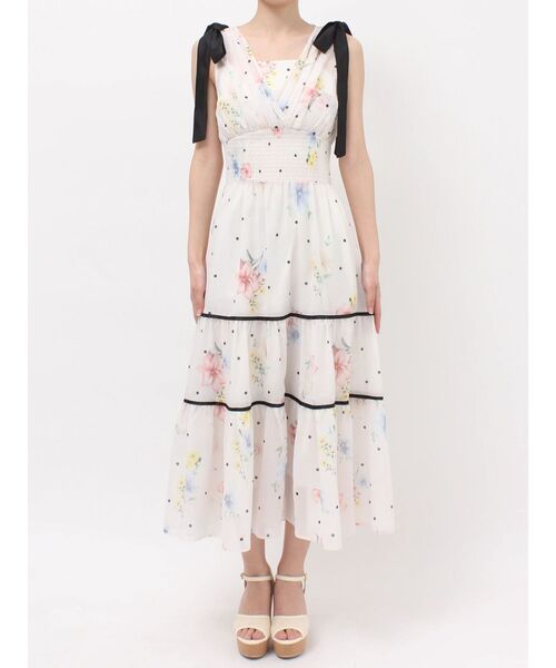 dazzlin(ダズリン)の「ドラマティックティアードワンピース(ワンピース・レディース・その他1/ベージュ/ブルー・MEDIUM/SMALL)」の12枚目の写真