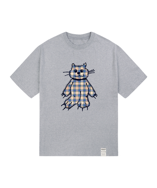 GRAVER（グレーバー）の「[ユニセックス]チェックキャットTシャツ_4カラー（Tシャツ/カットソー・レディース・ホワイト/ライトグレー/ブラック/ネイビー・SMALL/MEDIUM/LARGE）」の10枚目の写真