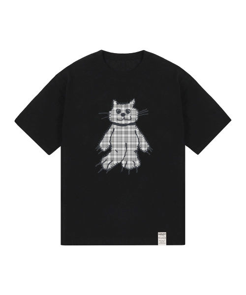 GRAVER（グレーバー）の「[ユニセックス]チェックキャットTシャツ_4カラー（Tシャツ/カットソー・レディース・ホワイト/ライトグレー/ブラック/ネイビー・SMALL/MEDIUM/LARGE）」の11枚目の写真