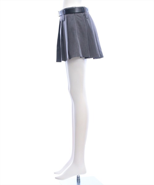 clear（クリア）の「ベルト付きプリーツミニスカート［骨格ウェーブ/カジュアル/春夏］（スカート・レディース・グレー/ブラック・M/S）」の11枚目の写真