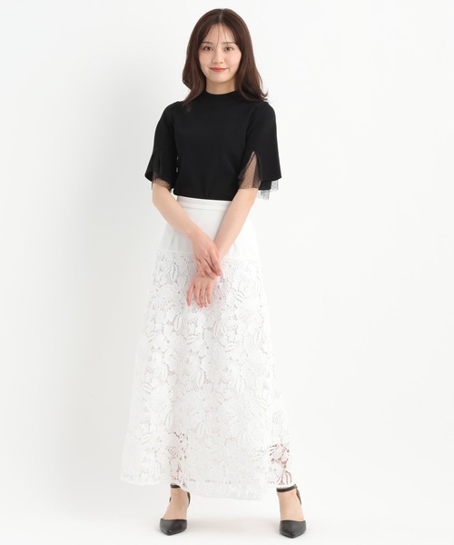 Andemiu（アンデミュウ）の「クラフトレーススカート657276（スカート・レディース・オフホワイト/ブラック・SMALL/MEDIUM）」の13枚目の写真