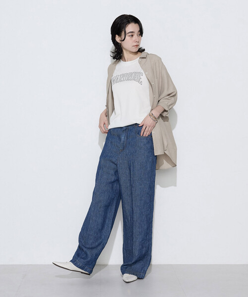 Gabardine K.T(ギャバジンケーティー)の「オトナシャンブレー たっぷりシャツ(シャツ/ブラウス・レディース・ベージュ/ブラウン/ブラック・9号/7号)」の20枚目の写真