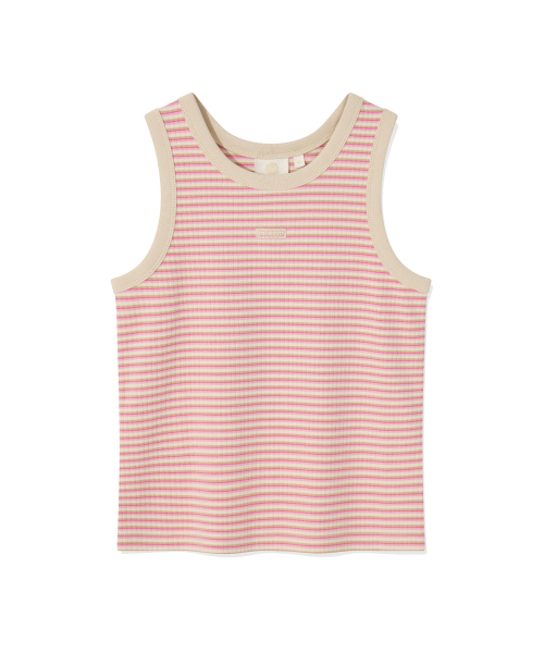 COVERNAT WOMAN(カバーナットウーマン)の「ウーマンストライプリンガースリーブレスピンク(Tシャツ/カットソー・レディース・その他・WS/WM)」の2枚目の写真