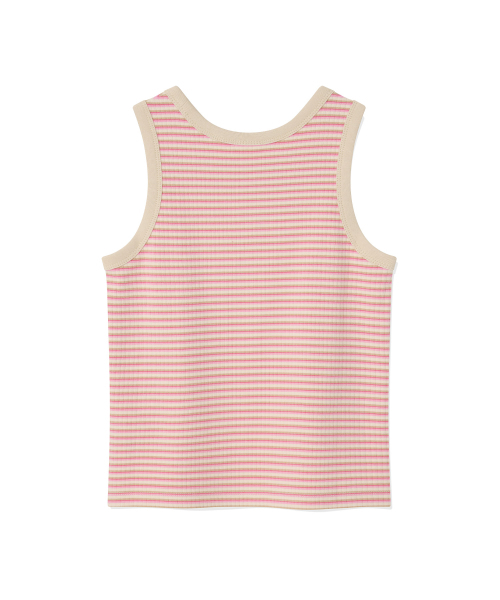 COVERNAT WOMAN(カバーナットウーマン)の「ウーマンストライプリンガースリーブレスピンク(Tシャツ/カットソー・レディース・その他・WS/WM)」の3枚目の写真