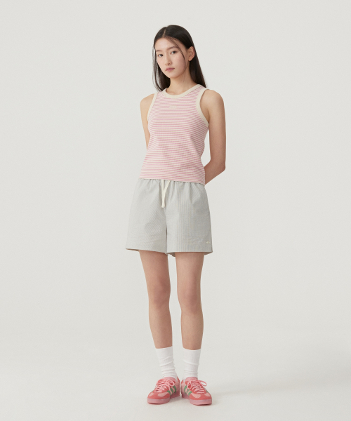 COVERNAT WOMAN(カバーナットウーマン)の「ウーマンストライプリンガースリーブレスピンク(Tシャツ/カットソー・レディース・その他・WS/WM)」の5枚目の写真