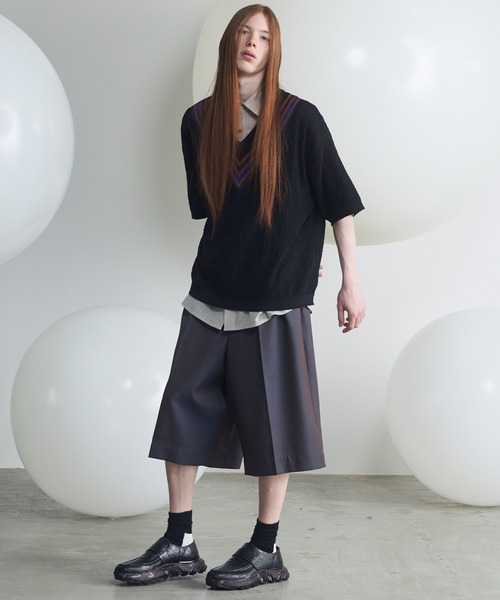 MAISON SPECIAL(メゾンスペシャル)の「《UNISEX》Triacetate Prime-Over Short Sleeve Shirt/トリアセテートプライムオーバーショートスリーブシャツ【MAISON SPECIAL/メゾンスペシャル】(シャツ/ブラウス・メンズ・チャコールグレー/ブルー/ブラック/グレイッシュベージュ・0/1/2)」の8枚目の写真