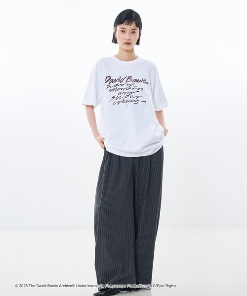 GOOD ROCK SPEED(グッドロックスピード)の「【GOOD ROCK SPEED】DAVID BOWIE SOUND AND VISION 別注 半袖 Tシャツ(Tシャツ/カットソー・レディース・チャコールグレー/ホワイト・M/L)」の9枚目の写真