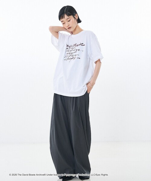 GOOD ROCK SPEED(グッドロックスピード)の「【GOOD ROCK SPEED】DAVID BOWIE SOUND AND VISION 別注 半袖 Tシャツ(Tシャツ/カットソー・レディース・チャコールグレー/ホワイト・M/L)」の10枚目の写真