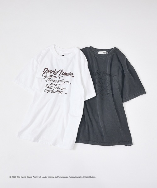 GOOD ROCK SPEED(グッドロックスピード)の「【GOOD ROCK SPEED】DAVID BOWIE SOUND AND VISION 別注 半袖 Tシャツ(Tシャツ/カットソー・レディース・チャコールグレー/ホワイト・M/L)」の3枚目の写真