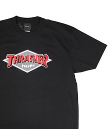 HUF(�n�t)�́yC-HUF4�z�yHUF×THRASHER /�n�t×�X���b�V���[�zHUF X THRASHER LOGO SS TEE TS02730(T�V���c/�J�b�g�\�[)