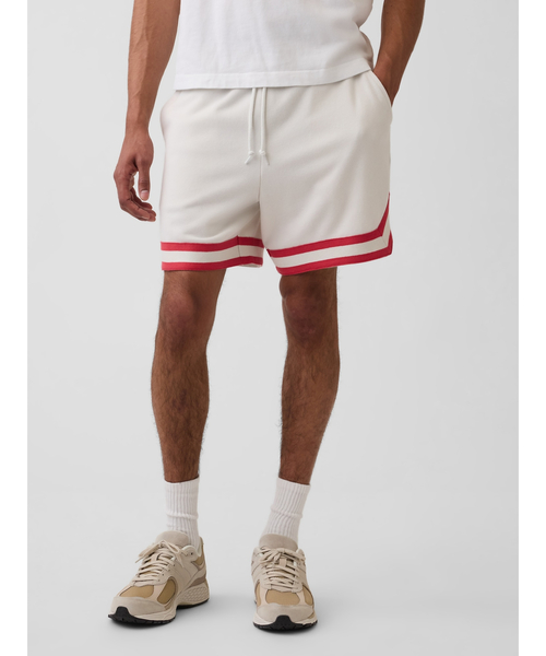 GAP(ギャップ)の「ヴィンテージソフト リラックスフィット ストライプ スウェットショートパンツ(スウェットパンツ・メンズ・オフホワイト/ネイビー/ピンク/グリーン・M/S/XL/L/XS)」の13枚目の写真