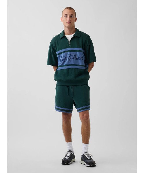GAP(ギャップ)の「ヴィンテージソフト リラックスフィット ストライプ スウェットショートパンツ(スウェットパンツ・メンズ・オフホワイト/ネイビー/ピンク/グリーン・M/S/XL/L/XS)」の20枚目の写真
