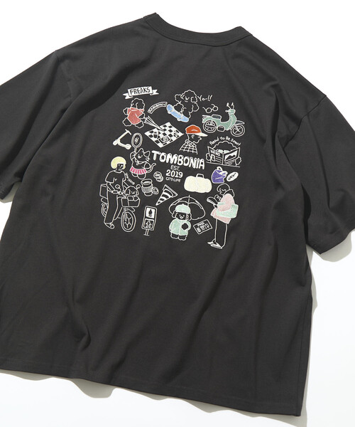 FREAK'S STORE(フリークスストア)の「tombonia/トムボニア バックプリント クルーネック ポケットTシャツ/ニューライフ(Tシャツ/カットソー・メンズ・マスタード/ライトグレー/ホワイト/チャコールグレー・LARGE/MEDIUM/SMALL)」の2枚目の写真
