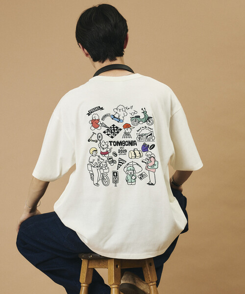 FREAK'S STORE(フリークスストア)の「tombonia/トムボニア バックプリント クルーネック ポケットTシャツ/ニューライフ(Tシャツ/カットソー・メンズ・マスタード/ライトグレー/ホワイト/チャコールグレー・LARGE/MEDIUM/SMALL)」の16枚目の写真