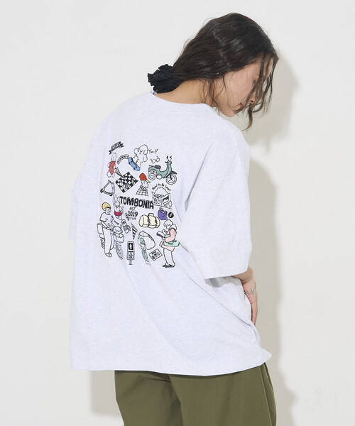 FREAK'S STORE(フリークスストア)の「tombonia/トムボニア バックプリント クルーネック ポケットTシャツ/ニューライフ(Tシャツ/カットソー・メンズ・マスタード/ライトグレー/ホワイト/チャコールグレー・LARGE/MEDIUM/SMALL)」の19枚目の写真