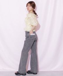 JILL by JILL STUART | ピコレースセミフレアデニムパンツ(デニムパンツ)