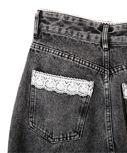 JILL by JILL STUART(ジルバイジルスチュアート)の「ピコレースセミフレアデニムパンツ(デニムパンツ・レディース・ブルー/グレー・MEDIUM/SMALL)」の19枚目の写真
