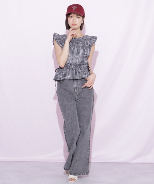 JILL by JILL STUART(ジルバイジルスチュアート)の「ピコレースセミフレアデニムパンツ(デニムパンツ・レディース・ブルー/グレー・MEDIUM/SMALL)」の10枚目の写真