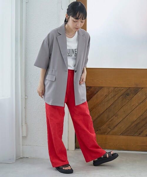 coen(コーエン)の「【Lipa(リパ)別注】総刺繍イージーワイドパンツ(その他パンツ・レディース・レッド/オフホワイト/ブラック・L/M)」の15枚目の写真