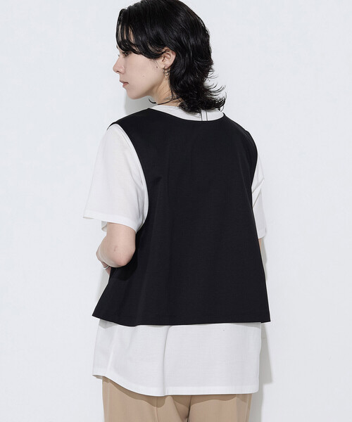 COMME CA(コムサ)の「スーピマコットンポンチセットTシャツ(Tシャツ/カットソー・レディース・チャコール/ブラック・11号/9号)」の7枚目の写真