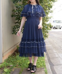 axes femme（アクシーズファム）の「フリルメローケープワンピース（ワンピース）」