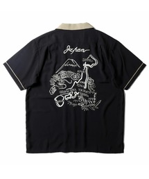 HOUSTON ヒューストン TIGER EMB RAYON BOWLING S/S SHIRT タイガー