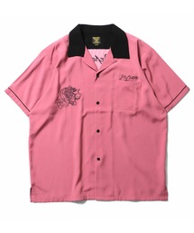HOUSTON（ヒューストン）の「［HOUSTON ヒューストン］DRAGON MAP EMB RAYON SOUVENIR S/S SHIRT 龍 地図 和柄 ステッチ刺繍 レーヨン オープンカラーシャツ / スーベニアシャツ / スカシャツ / 開襟シャツ（シャツ/ブラウス）」