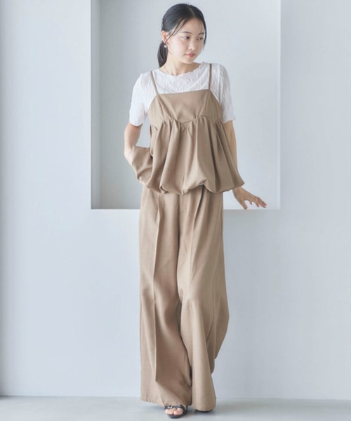 archives(アルシーヴ)の「【ONかわ】ラウンドビスチェ×スラックスSET(パンツドレス・レディース・ベージュ/ブラック/ブラウン・MEDIUM)」の5枚目の写真