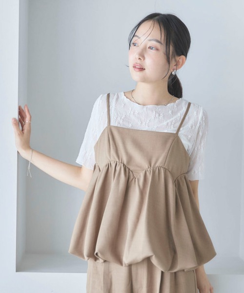 archives(アルシーヴ)の「【ONかわ】ラウンドビスチェ×スラックスSET(パンツドレス・レディース・ベージュ/ブラック/ブラウン・MEDIUM)」の9枚目の写真