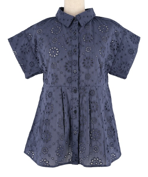 coca（coca）（コカ）の「コットンレースタックトップス（シャツ/ブラウス・レディース・ネイビー/ホワイト・L/M/S）」の20枚目の写真