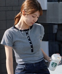 R.P.miller/ミラー PANELRIB H/N TEE パネルリブヘンリーネック半袖 秋 秋服 2026年秋冬