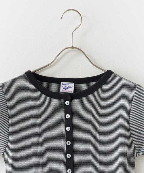 MILLER(ミラー)の「R.P.miller/ミラー PANELRIB H/N TEE パネルリブヘンリーネック半袖 2026年 夏 夏服(Tシャツ/カットソー・レディース・ホワイト/ホワイト系/ブラック/ブラック系/グレー/チャコールグレー/オレンジ・FREE)」の18枚目の写真