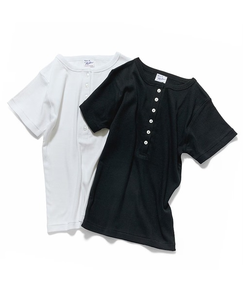 MILLER(ミラー)の「R.P.miller/ミラー PANELRIB H/N TEE パネルリブヘンリーネック半袖 2026年 夏 夏服(Tシャツ/カットソー・レディース・ホワイト/ホワイト系/ブラック/ブラック系/グレー/チャコールグレー/オレンジ・FREE)」の16枚目の写真