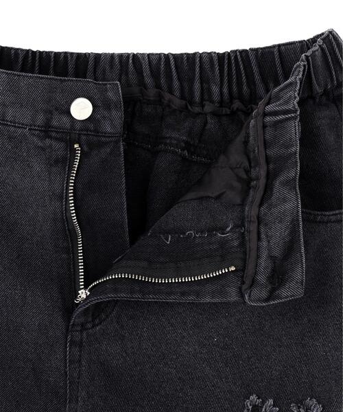 SIS(エスアイエス)の「SIS/エスアイエス/Side Pocket Damage Denim Pants(デニムパンツ・レディース・ブラック・F)」の10枚目の写真