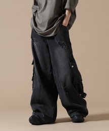 SIS/エスアイエス/Side Pocket Damage Denim Pants