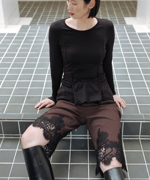 TELOPLAN(テーロプラン)の「【TELOPLAN】26SS新作 Ersen Half Pants / エルセンハーフパンツ(その他パンツ・レディース・DK.Brn/Black・ONE SIZE)」の5枚目の写真
