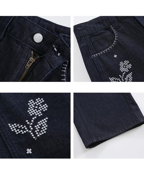 Fano Studios(ファノ ストゥディオズ)の「フラワー刺繍 コントラストステッチ デニムパンツ FX26K072【Fano Studios】【2026SS】(デニムパンツ・レディース・ブルー・S/M/L)」の11枚目の写真