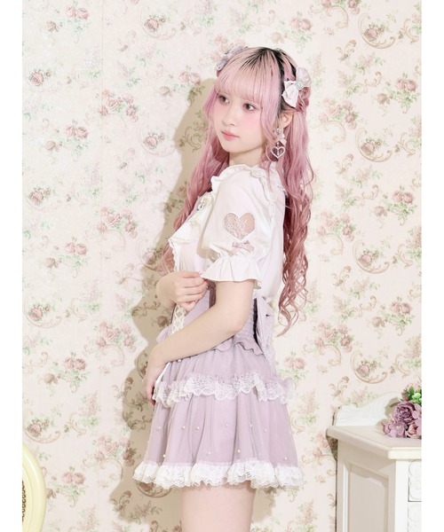 NOEMIE(ノエミー)の「レースハートスリーブラッフルブラウス(シャツ/ブラウス・レディース・ピンク/オフホワイト/ピンク系その他・M)」の5枚目の写真