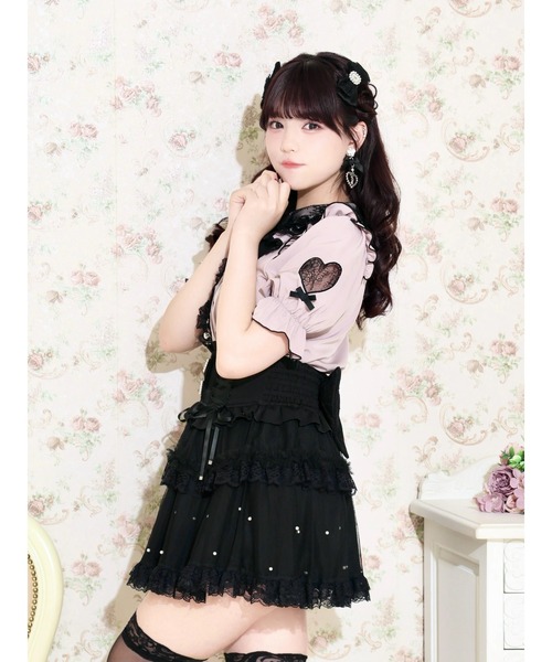 NOEMIE(ノエミー)の「レースハートスリーブラッフルブラウス(シャツ/ブラウス・レディース・ピンク/オフホワイト/ピンク系その他・M)」の8枚目の写真