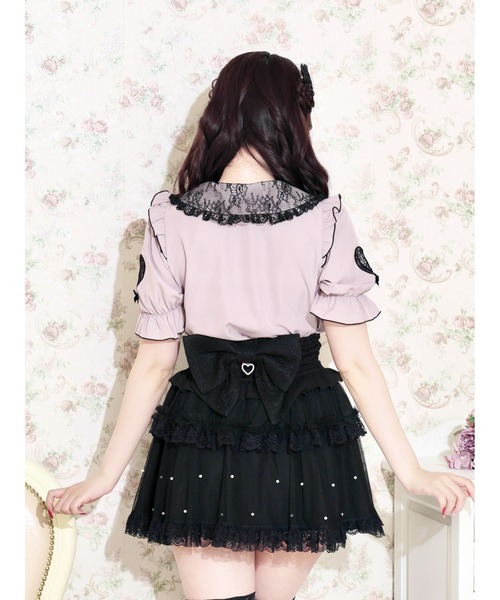 NOEMIE(ノエミー)の「レースハートスリーブラッフルブラウス(シャツ/ブラウス・レディース・ピンク/オフホワイト/ピンク系その他・M)」の9枚目の写真