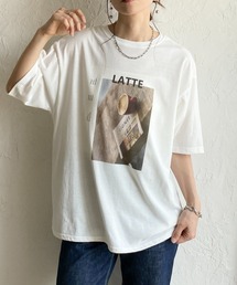 オーバーサイズ 半袖 ロゴフォト プリントTシャツ