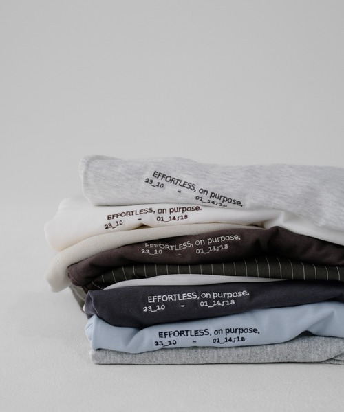 lit(リット)の「Back Embroidery TEE(Tシャツ/カットソー・レディース・オフホワイト/サックスブルー/ダークネイビー/トップグレー・FREE)」の4枚目の写真