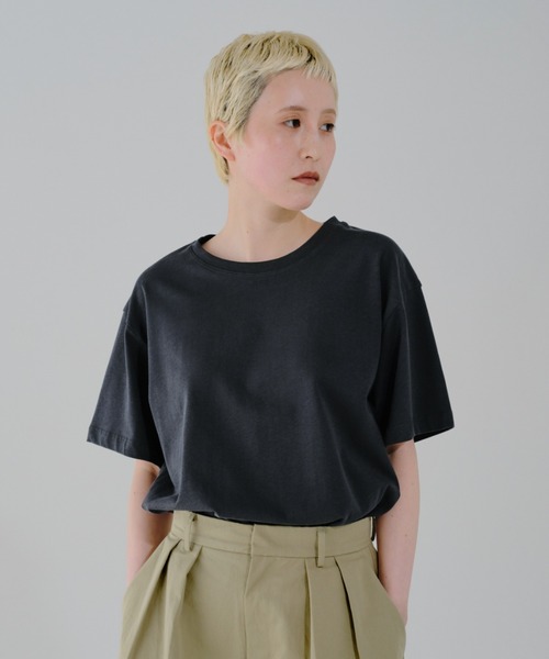 lit(リット)の「Back Embroidery TEE(Tシャツ/カットソー・レディース・オフホワイト/サックスブルー/ダークネイビー/トップグレー・FREE)」の19枚目の写真