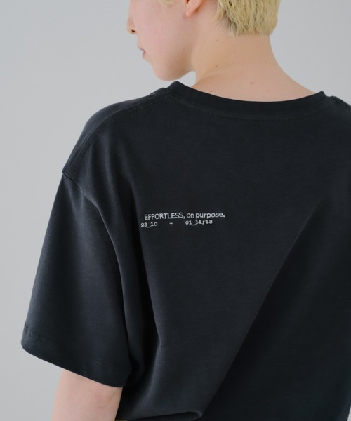 lit(リット)の「Back Embroidery TEE(Tシャツ/カットソー・レディース・オフホワイト/サックスブルー/ダークネイビー/トップグレー・FREE)」の16枚目の写真