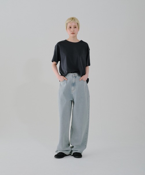 lit(リット)の「Back Embroidery TEE(Tシャツ/カットソー・レディース・オフホワイト/サックスブルー/ダークネイビー/トップグレー・FREE)」の13枚目の写真