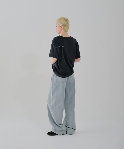 lit(リット)の「Back Embroidery TEE(Tシャツ/カットソー・レディース・オフホワイト/サックスブルー/ダークネイビー/トップグレー・FREE)」の14枚目の写真