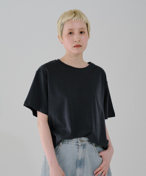 lit(リット)の「Back Embroidery TEE(Tシャツ/カットソー・レディース・オフホワイト/サックスブルー/ダークネイビー/トップグレー・FREE)」の12枚目の写真