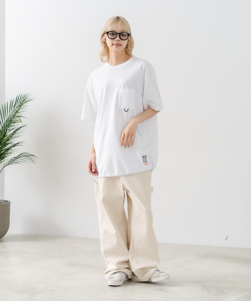 OUTDOOR EXCHANGE(アウトドアエクスチェンジ)の「【OUTDOOR EXCHANGE/アウトドアエクスチェンジ】×【ZERO STAIN/ゼロステイン】コラボ 裾ドローコード 胸ポケット Tシャツ(Tシャツ/カットソー・メンズ・ホワイト/スミクロ・MEDIUM/LARGE)」の21枚目の写真