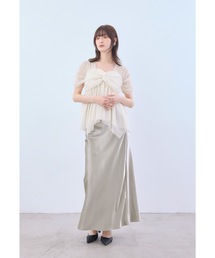 サテンナロースカートセットアップ 2点セット セパレート セレモニー フォーマル 結婚式 二次会 同窓会 成人式 入学式 卒業式 お呼ばれ パーティードレス オケージョンドレス