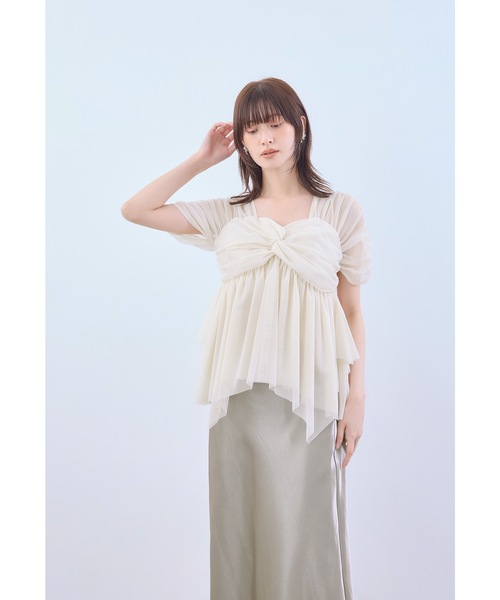 niana(ニアナ)の「サテンナロースカートセットアップ 2点セット セパレート セレモニー フォーマル 結婚式 二次会 同窓会 成人式 入学式 卒業式 お呼ばれ パーティードレス オケージョンドレス(ドレス・レディース・ベージュ/ブラック・M/S/L)」の18枚目の写真